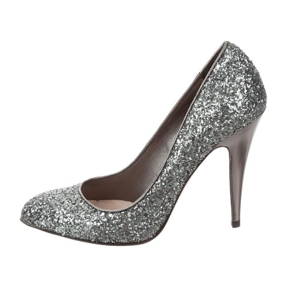 Miu Miu Metallic and Silver Pumps - Picture 1 of 5